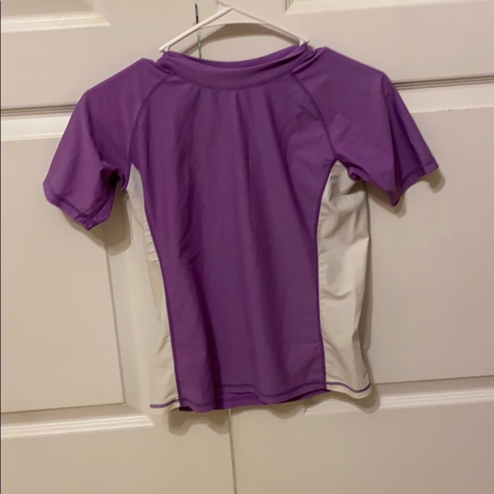 Purple and white swim tee!! MAKE AN OFFER
